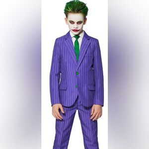 Joker Jacket Suitmeister DC Comics Batman Youth XXL 14/16 Purple Green